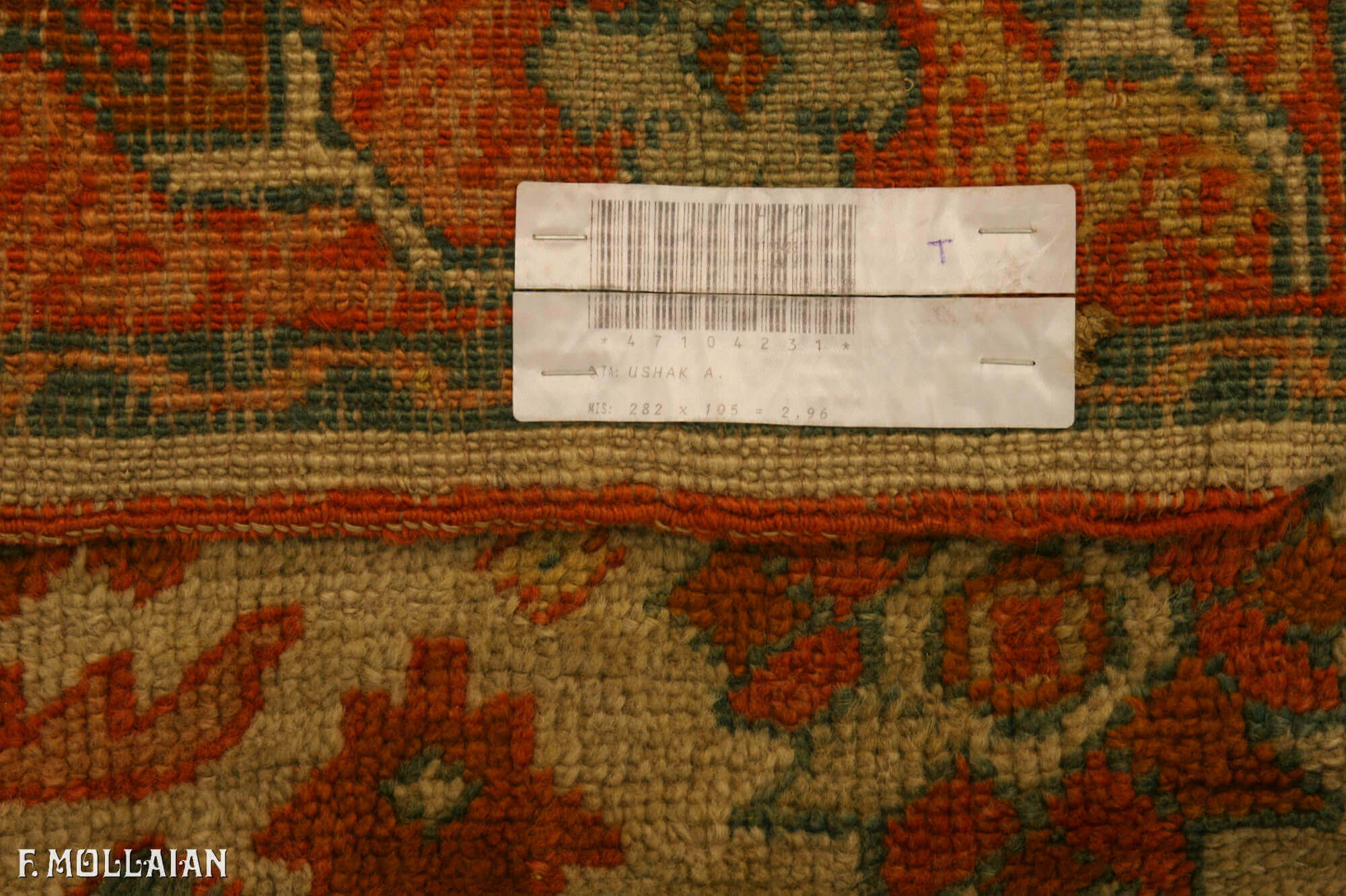 کناره دستباف آنتیک ترکی اوشاک کد:۴۷۱۰۴۲۳۱